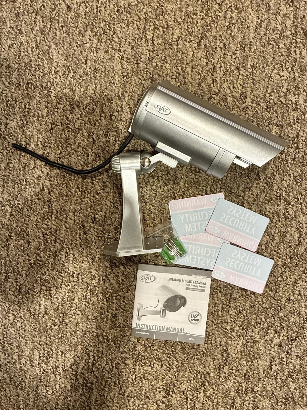 NWT Imitation Security Cameras with Flashing Red LED, (3)